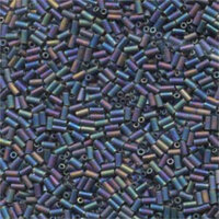 Miyuki 3mm Bugle Bead - BGL1-9401FR - Matte Opaque Black AB