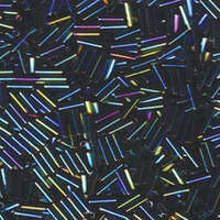 Miyuki 6mm Bugle Bead - BGL2-9455 - Metallic Variegated Blue Iris