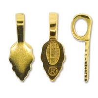 Glue on Bail - 21mm Pendant, 18K Gold Plate - BL135GP