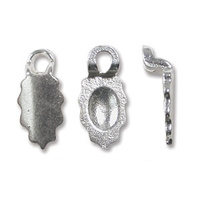 Glue on Bail - Earring, Sterling Silver Plate - BL15SP