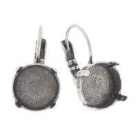 Gita - 12mm 1122 Rivoli Leverback Earring Setting - Pair - C5000319
