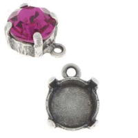 Gita - SS39 1088 Chaton Pendant Setting with a Top Loop - C5000726