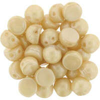 7mm Cabochon 2 Hole - Opaque Luster Champagne - CAB07-LC03000