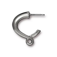 Pack of 1 Pair - Contempo Hoop Earrings - Bright Rhodium