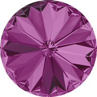 Pack of 4 - 1122 - 12mm - Fuchsia F (502) - Rivoli Round Stone