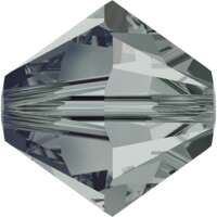Pack of 20 - 5328 - 8mm - Black Diamond (215) - Bicone Xilion Crystal Bead 