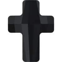 Pack of 1 - 5378 - 14mm - Jet (280) - Cross Crystal Bead 