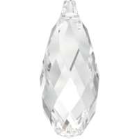 Pack of 6 - 6010 - 11mm x 5.5mm - Crystal (001) - Briolette Crystal Pendant