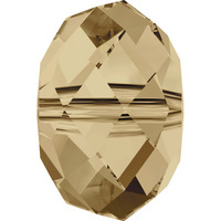 Pack of 6 -  5040 - 12mm - Crystal Golden Shadow (001 GSHA) - Briolette Crystal Bead