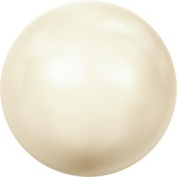 Pack of 10 5818 - 10mm - Crystal Creamrose Light Pearl (001 618) - Half Drilled Crystal Pearls
