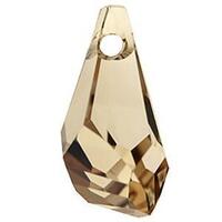 Pack of 4 - 6015 - 17mm - Crystal Golden Shadow (001 GSHA) - Polygon Drop Crystal Pendant