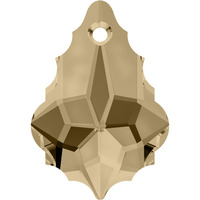 Pack of 2 - 6090 - 22mm x 15mm - Crystal Golden Shadow (001 GSHA) - Baroque Crystal Pendant