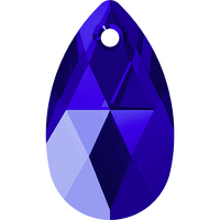 Pack of 2 - 6106 - 22mm - Majestic Blue (296) - Pear Crystal Pendant