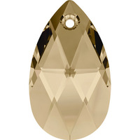 Pack of 2 - 6106 - 22mm - Crystal Golden Shadow (001 GSHA) - Pear Crystal Pendant
