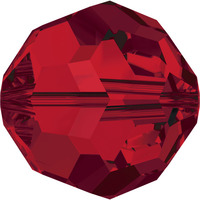 Pack of 11 - 5000 - 8mm - Light Siam (227) - Round Crystal Bead