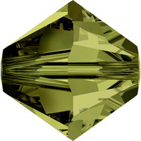 Pack of 56 - 5328 - 5mm - Olivine (228) - Bicone Xilion Crystal Bead