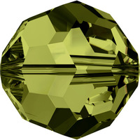 Pack of 15 - 5000 - 8mm - Olivine  (228) - Round Crystal Bead