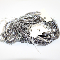 Value Pack 3mm Round Glass Pearls - 9 Mixed Strands - Greys