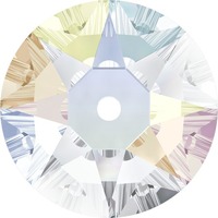 Pack of 30 - 3188 - 6mm - Crystal AB F (001 AB) - Xirius Round Lochrose Sew-On Crystal