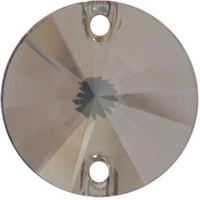 Pack of 4 - 3200 - 12mm - Crystal Satin F (001 SATIN) - Two Hole Rivoli Sew-On Crystal 