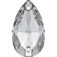 Pack of 2 - 3230 - 28mm x 17mm - Crystal F (001) - Pear Drop Sew-On Crystal - Loose Crystal