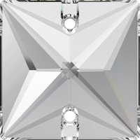Pack of 4 - 3240 - 16mm - Crystal F (001) - Square Dual Hole Sew-On Crystal
