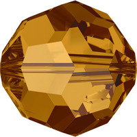 Pack of 50 - 5000 - 6mm - Swarovski Crystal Copper (001 COP) - Round Crystal Bead