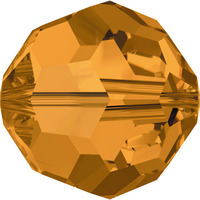 Pack of 20 - 5000 - 8mm - Topaz (203) - Round Crystal Bead
