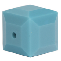 Pack of 10 - 5601 - 6mm - Turquoise (267) - Cube Crystal Bead