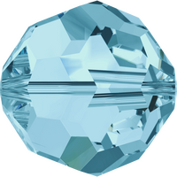 Pack of 25 - 5000 - 5mm - Aquamarine (202) - Round Crystal Bead