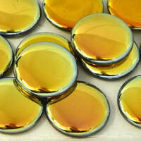 14mm Low Profile Czech Glass Cabochon - Jet-Full Marea - 23980-28003