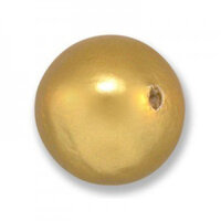 20mm Round Cotton Pearl - Gold