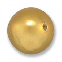 24mm Round Cotton Pearl - Gold