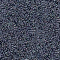 Miyuki 11/0 Delica Bead - DB132 - Opaque Dark Grey AB