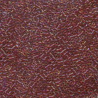 Miyuki 11/0 Delica Bead - DB282 - Lined Light Topaz / Vermillion Luster