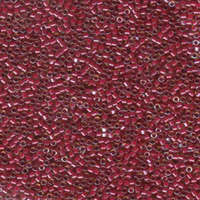 Miyuki 11/0 Delica Bead - DB283 - Lined Amber / Cranberry Luster
