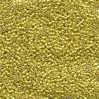 Miyuki 11/0 Delica Bead - DB424 - Galvanized Dyed Dark Yellow