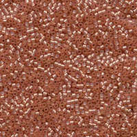 Miyuki 11/0 Delica Bead - DB622 - Silver Lined Dyed Peach Alabaster