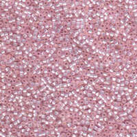 Miyuki 11/0 Delica Bead - DB624 - Silver Lined Dyed Light Pink Alabaster