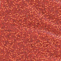 Miyuki 11/0 Delica Bead - DB682 - Semi Matte Silver Lined Dyed Orange