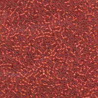 Miyuki 11/0 Delica Bead - DB683 - Semi Matte Silver Lined Dyed Dark Ruby