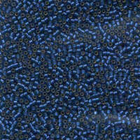 Miyuki 11/0 Delica Bead - DB693 - Semi Matte Silver Lined Dyed Blue