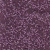 Miyuki 11/0 Delica Bead - DB695 - Semi Matte Silver Lined Dyed Violet
