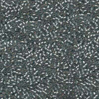 Miyuki 11/0 Delica Bead - DB697 - Semi Matte Silver Lined Dyed Grey
