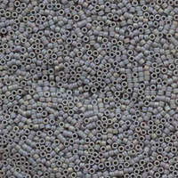 Miyuki 11/0 Delica Bead - DB882 - Matte Opaque Grey AB