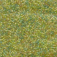 Miyuki 11/0 Delica Bead - DB983 - Lined Amber / Peridot Mix