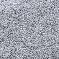Miyuki 11/0 Delica Bead - DB1570 - Opaque Ghost Grey Luster