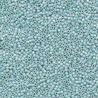 Miyuki 11/0 Delica Bead - DB1595 - Matte Opaque Sea Opal AB
