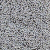 Miyuki 11/0 Delica Bead - DB1598 - Matte Opaque Ghost Grey AB