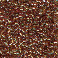 Miyuki 11/0 Delica Bead - DB1735 - Sparkling Dark Topaz Lined Chartreuse AB